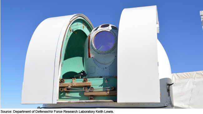 The Demonstrator Laser Weapon System at the White Sands Missile Range in New Mexico.