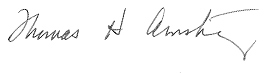Thomas H. Armstrongs signature