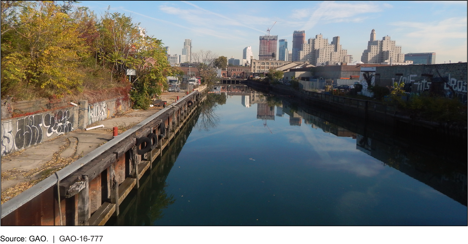 Photo of a Superfund sediment site