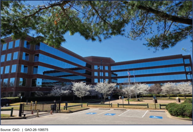 Accessible Parking Spaces at the Eaglecrest Building in Memphis, TN, Leased by the General Services Administration