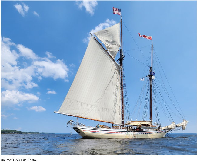 A sailboat on the water 