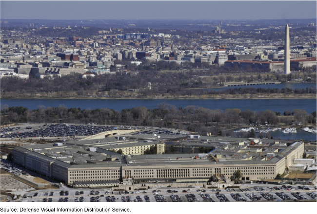 aerial view of the Pentagon