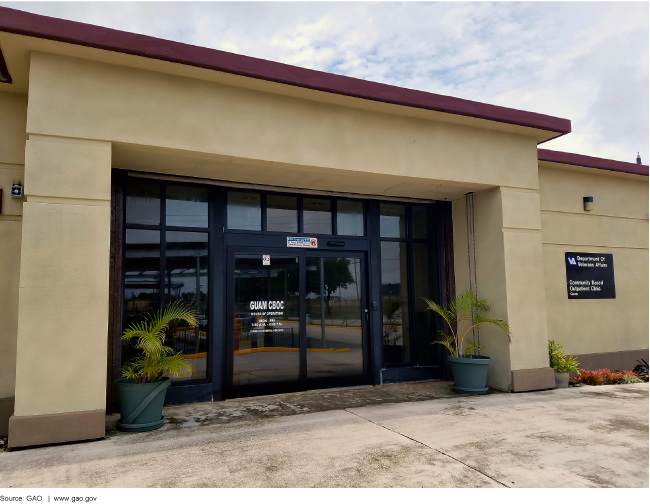 Photograph of the exterior of the VA community based outpatient clinic in Guam.