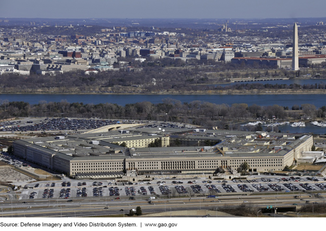 Aerial photo of the Pentagon