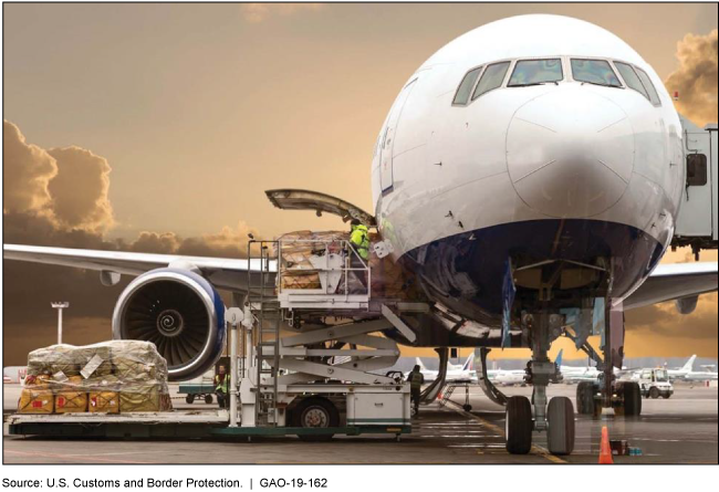 This is a photo of an air carrier being loaded with cargo.