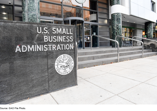 The exterior of the U.S. Small Business Administration building