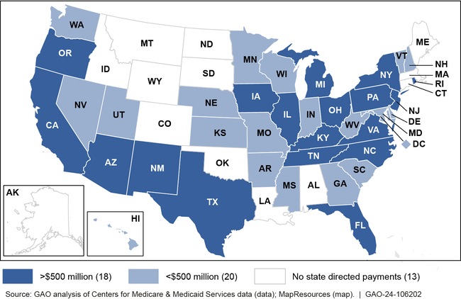 Estimated 2022 Spending for State Directed Payments, by State