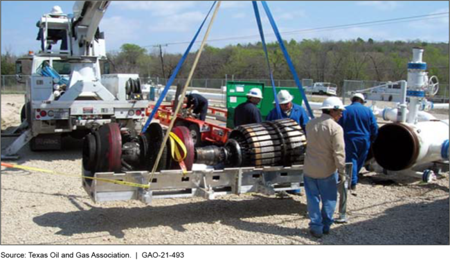 Specialized In-Line Inspection Tool Being Placed in a Launch Point on a Pipeline