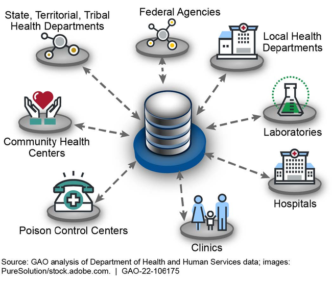 Illustration of a National Public Health Situational Awareness Network
