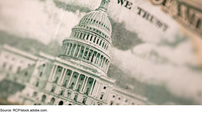 The US Capitol building on the back of a 50 dollar bill.