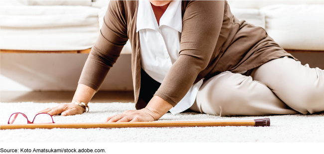 Elderly person on ground