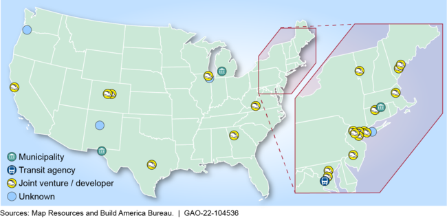 Transit-Oriented Development Project Inquiries to the Build America Bureau since 2016