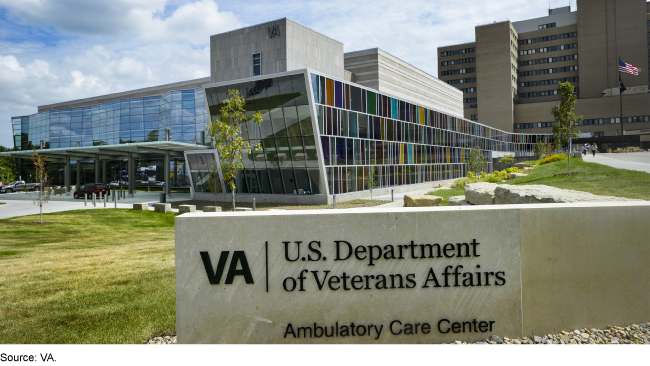 VA Ambulatory Care Center sign and building