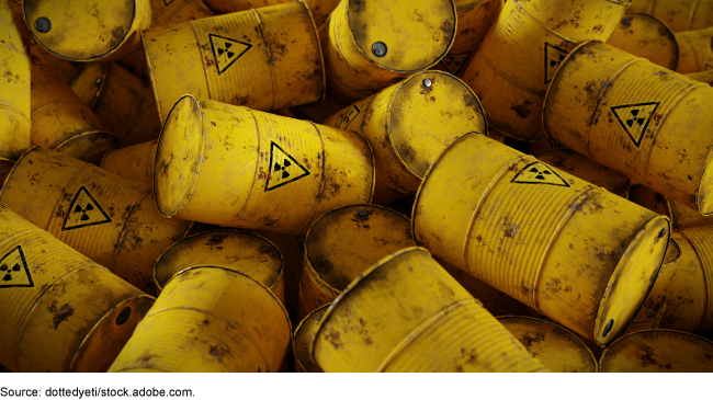 Hazardous waste barrels 