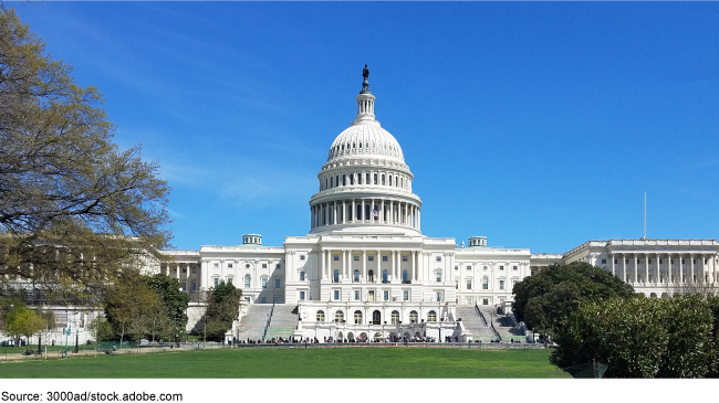 The United States Capitol building during the day