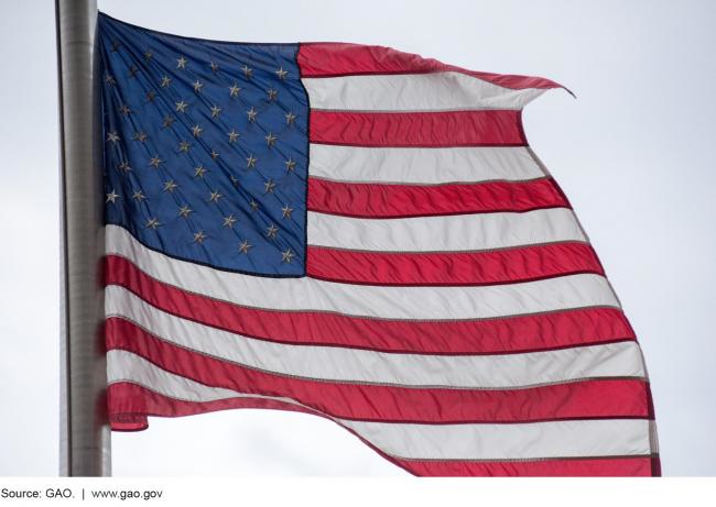 A photo of the U.S. flag.