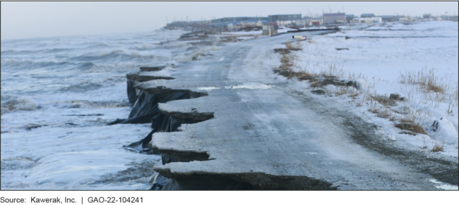 Erosion-Damaged Road in the Native Village of Shishmaref