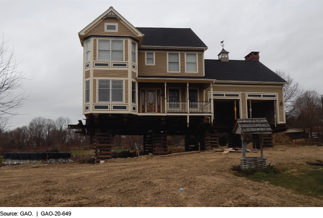 house raised above the ground