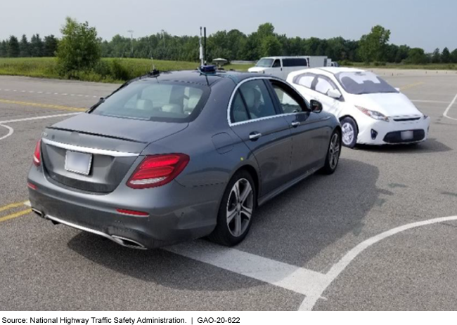 vehicles on a driving course