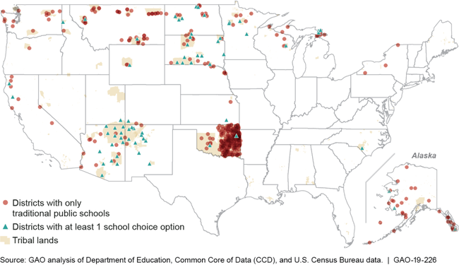 School Districts with American Indian and Alaska Native Student Enrollment of at Least 25 Percent, School Year 2015-16