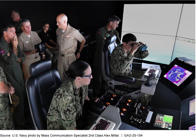 Navy officials observe virtual training scenarios 