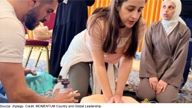Nurses from the East Jerusalem Hospital Network participate in fundamentals of Intensive Care Unit and emergency care training. Nurses from the East Jerusalem Hospital Network participate in fundamentals of Intensive Care Unit and emergency care training.