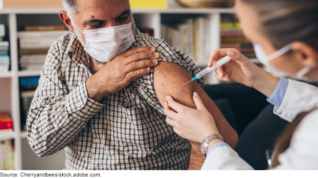 Patient getting a vaccine 