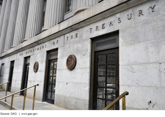 Entrance to the Department of the Treasury