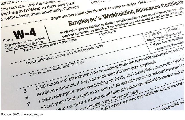 Federal Tax Withholding Treasury And Irs Should Doent The Roles Responsibilities For Updating Annual Tables U S Gao