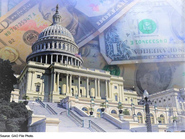 Capital Building with Dollar Backdrop
