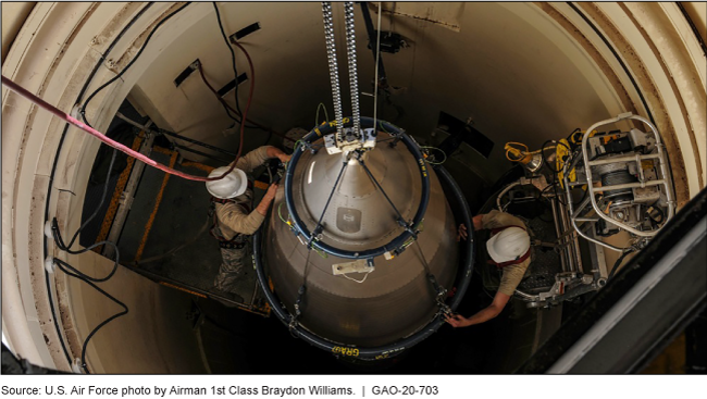 overhead view of ballistic missile silo