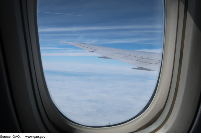 View from an airplane window