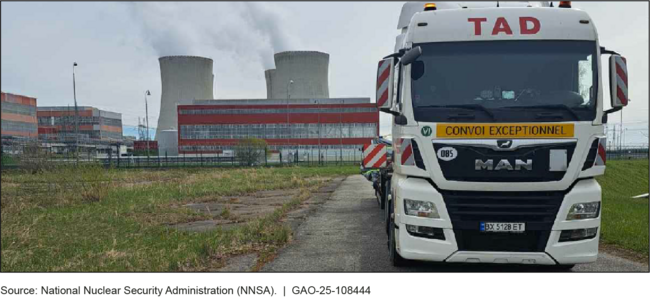 Truck Moving Nuclear Safety Equipment in Ukraine