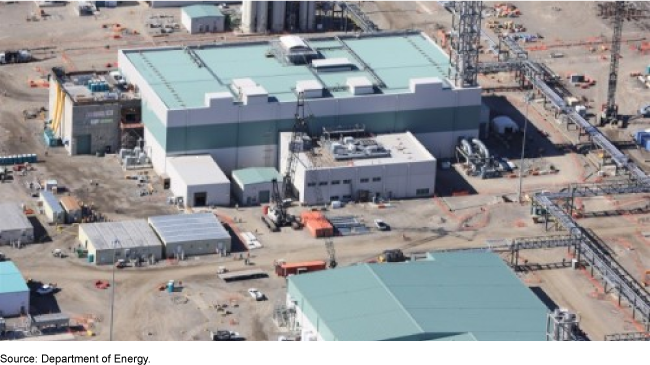 Aerial photo of the Hanford Cleanup Waste Processing Facility 