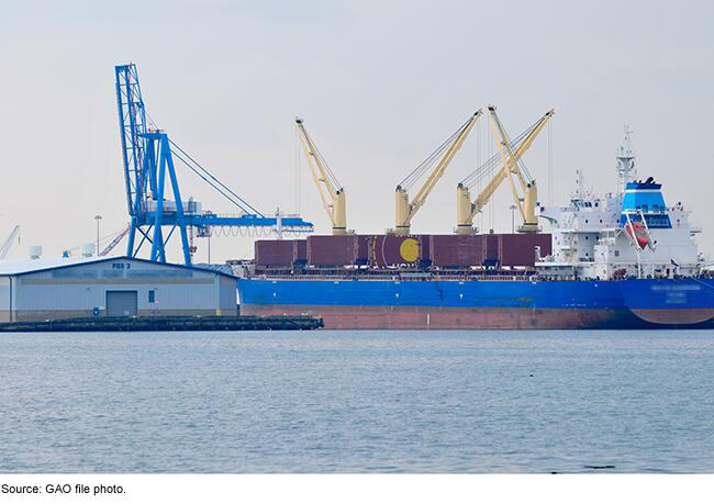 cranes at a port