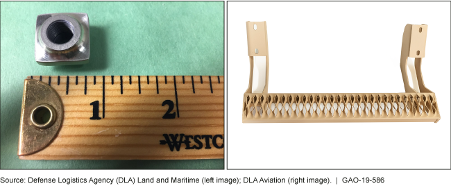 A piece of hardware less than an inch wide sitting next to a ruler and larger piece of hardware used as a tailgait step