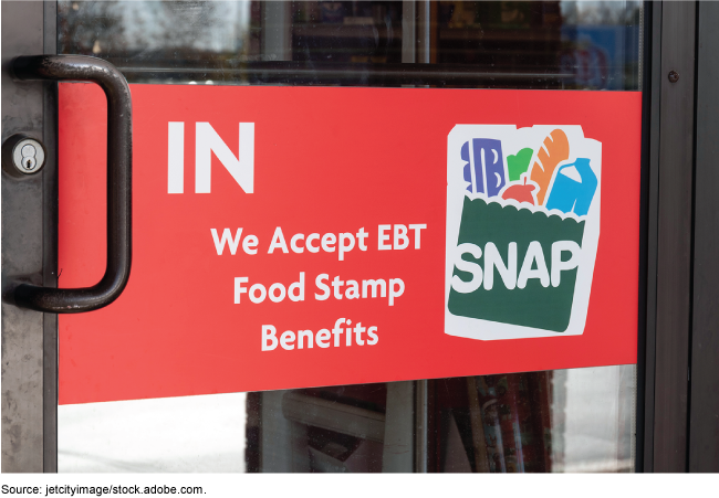 Supplemental Nutrition Assistance Program and EBT Food Stamp Benefits sign Supplemental Nutrition Assistance Program and EBT Food Stamp Benefits sign
