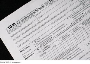Photo of IRS form 1040