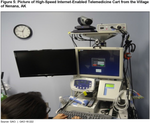 Figure 5: Picture of High-Speed Internet-Enabled Telemedicine Cart from the Village of Nenana, AK