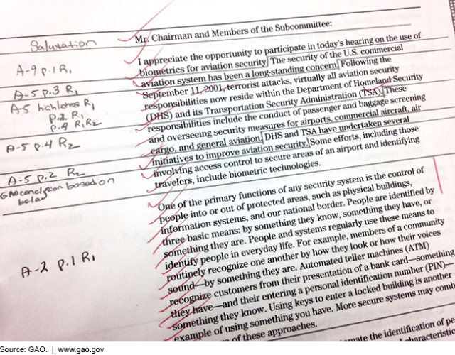 Photo of Indexing and Referencing for a GAO Report