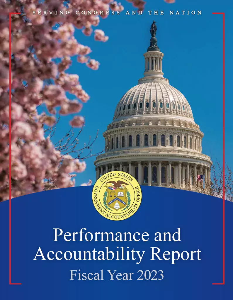 Cover of the FY 2023 Performance and Accountability Report.
