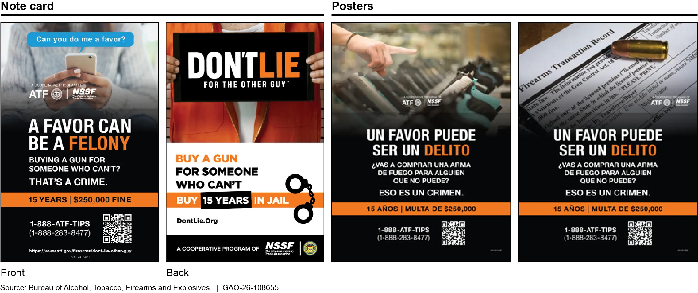 A compilation of Don't Lie for the Other Guy ads, including a notecard and posters.