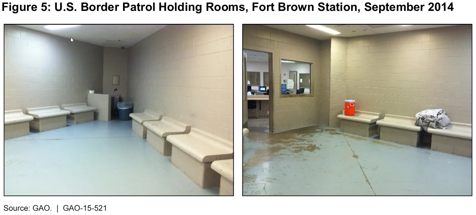 Figure 5: U.S. Border Patrol Holding Rooms, Fort Brown Station, September 2014 