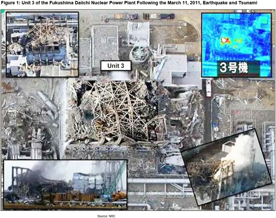 Figure 1: Unit 3 of the Fukushima Daiichi Nuclear Power Plant Following the March 11, 2011, Earthquake and Tsunami 