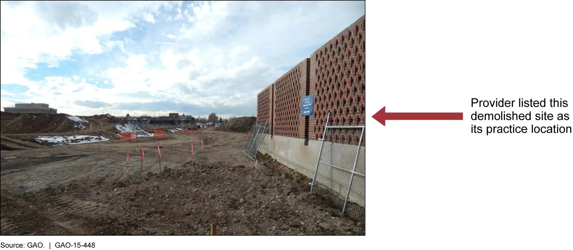 Figure 5: Demolished Site Listed as Provider’s Practice Location