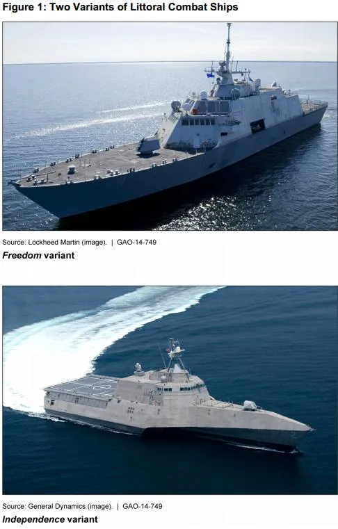 composite photo of two Littoral Combat Ship variations