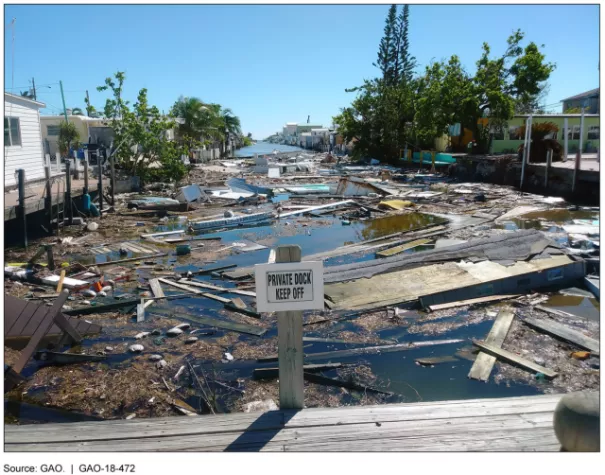 Photo Showing Marine Debris in the Florida Keys
