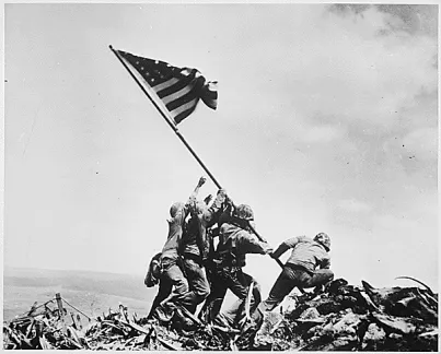 Photograph of Flag Raising on Iwo Jima, February 23, 1945
