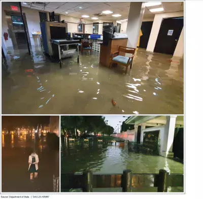 Flooding of the US. Embassy Compound in Manila, Philippines in August 2022 
