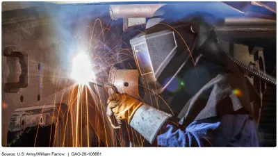 A Maintainer Welding at Anniston Army Depot in Alabama 